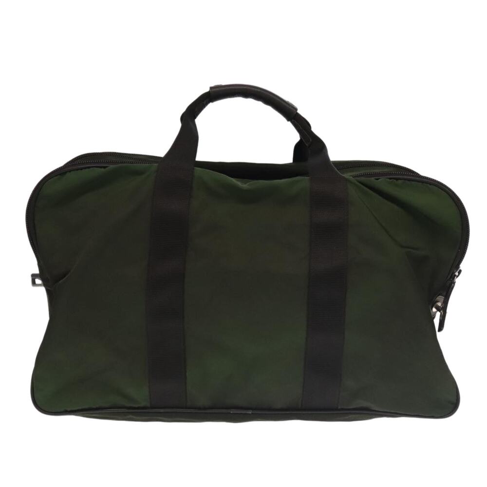 PRADA Boston Bag Nylon Khaki Silver - Picture 3 of 16